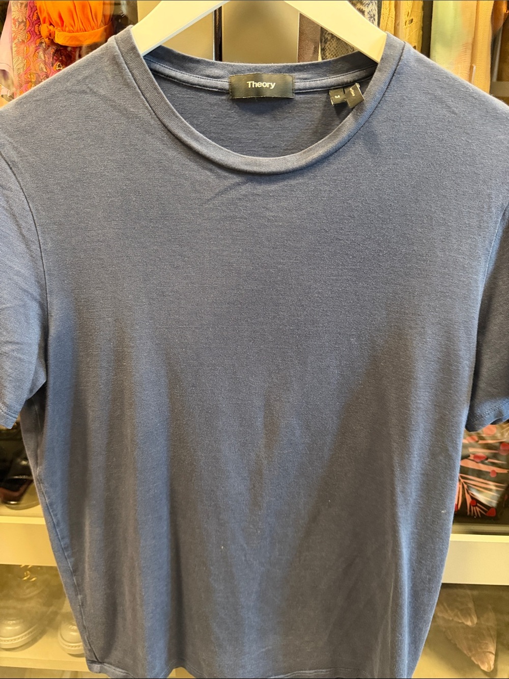 Theory Men’s Slate Blue Crewneck Tee